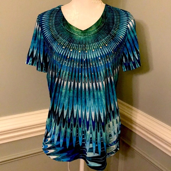 ND Tops - NWT ND Weekend Vibrant Embellished Tee SZ M